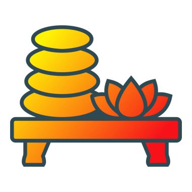 Hot Stone vektör simgesi. Yazdırma, mobil ve web uygulamaları için kullanılabilir.