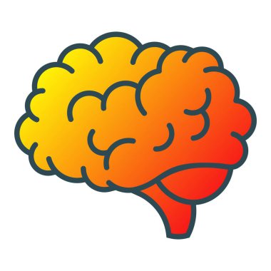 Zihin vektör simgesi. Yazdırma, mobil ve web uygulamaları için kullanılabilir.