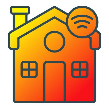 Akıllı Ev vektör simgesi. Yazdırma, mobil ve web uygulamaları için kullanılabilir.