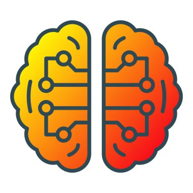 Beyin vektör simgesi. Yazdırma, mobil ve web uygulamaları için kullanılabilir.