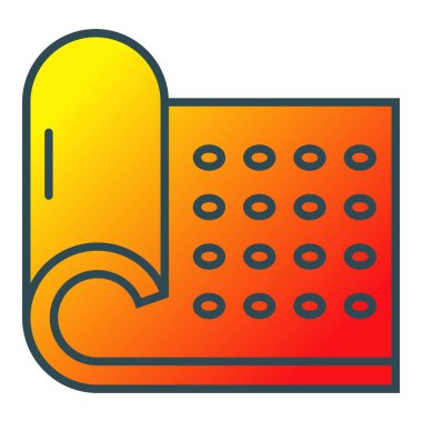 Yoga Mat vektör simgesi. Yazdırma, mobil ve web uygulamaları için kullanılabilir.