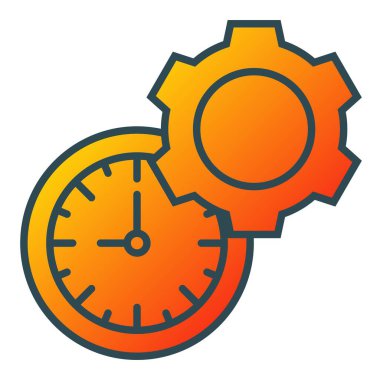 Zaman Yönetimi vektör simgesi. Yazdırma, mobil ve web uygulamaları için kullanılabilir.