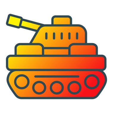 Tank vektör simgesi. Yazdırma, mobil ve web uygulamaları için kullanılabilir.