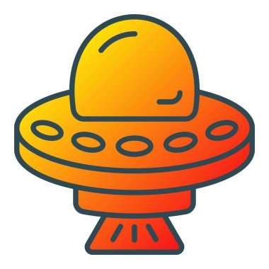 Ufo vektör simgesi. Yazdırma, mobil ve web uygulamaları için kullanılabilir.