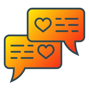 Sohbet vektörü simgesi. Yazdırma, mobil ve web uygulamaları için kullanılabilir.