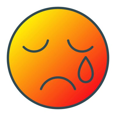 Ağlayan vektör ikonu. Yazdırma, mobil ve web uygulamaları için kullanılabilir.