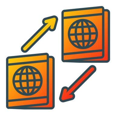 Vatandaşlaşma vektör simgesi. Yazdırma, mobil ve web uygulamaları için kullanılabilir.