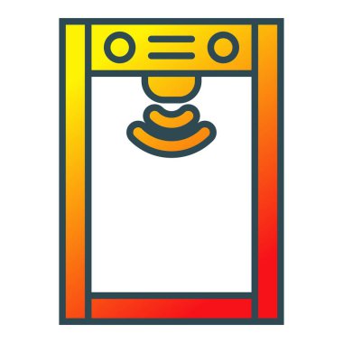 Vücut tarayıcı vektör simgesi. Yazdırma, mobil ve web uygulamaları için kullanılabilir.