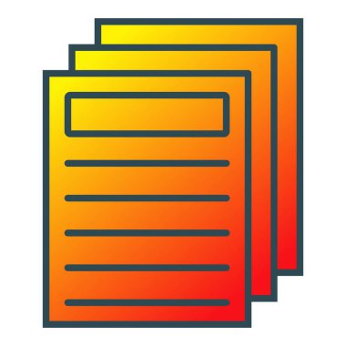 Belge vektör simgesi. Yazdırma, mobil ve web uygulamaları için kullanılabilir.