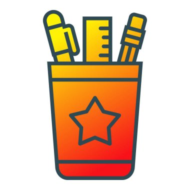 Kalem Kupası vektör simgesi. Yazdırma, mobil ve web uygulamaları için kullanılabilir.