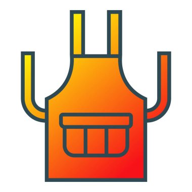 Önlük vektör simgesi. Yazdırma, mobil ve web uygulamaları için kullanılabilir.