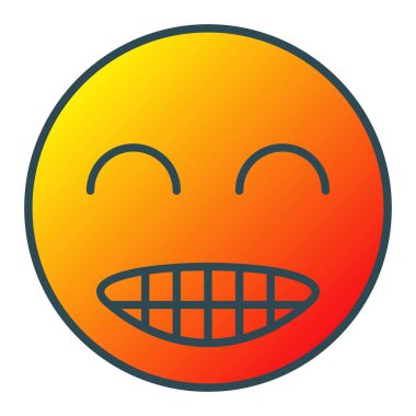 Sırıtma vektör simgesi. Yazdırma, mobil ve web uygulamaları için kullanılabilir.