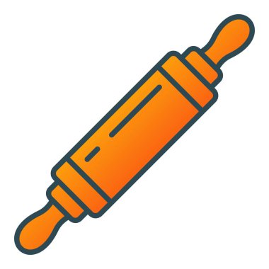 Rolling pin vektör simgesi. Yazdırma, mobil ve web uygulamaları için kullanılabilir.