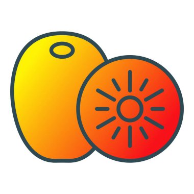 Kivi vektör simgesi. Yazdırma, mobil ve web uygulamaları için kullanılabilir.