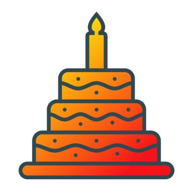 Kek vektör simgesi. Yazdırma, mobil ve web uygulamaları için kullanılabilir.