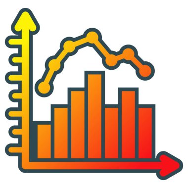 Histogram vektör simgesi. Yazdırma, mobil ve web uygulamaları için kullanılabilir.