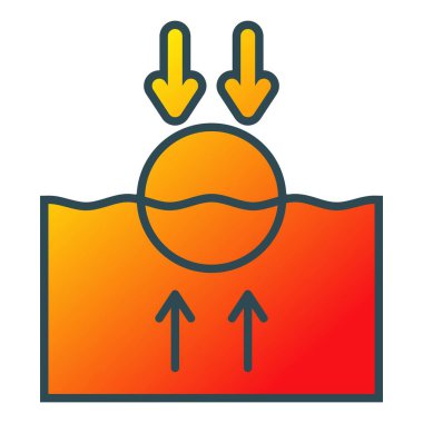 Vektör simgesini yüzdür. Yazdırma, mobil ve web uygulamaları için kullanılabilir.