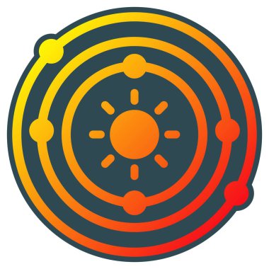 Yörünge vektör simgesi. Yazdırma, mobil ve web uygulamaları için kullanılabilir.