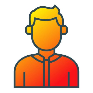 Erkek vektör simgesi. Yazdırma, mobil ve web uygulamaları için kullanılabilir.