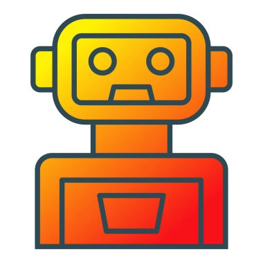 Chatbot vektör simgesi. Yazdırma, mobil ve web uygulamaları için kullanılabilir.