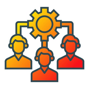 Çalışma akışı vektör simgesi. Yazdırma, mobil ve web uygulamaları için kullanılabilir.