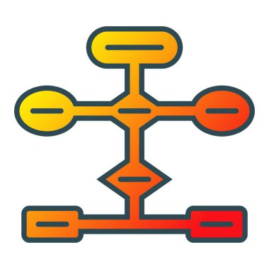 Akış şeması vektör simgesi. Yazdırma, mobil ve web uygulamaları için kullanılabilir.