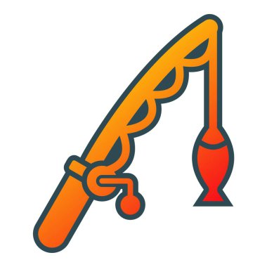 Balık tutma vektörü simgesi. Yazdırma, mobil ve web uygulamaları için kullanılabilir.