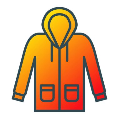 Yağmurluk vektör simgesi. Yazdırma, mobil ve web uygulamaları için kullanılabilir.