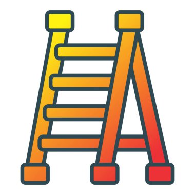 Merdiven vektör simgesi. Yazdırma, mobil ve web uygulamaları için kullanılabilir.