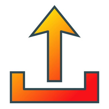 Vektör simgesini yükle. Yazdırma, mobil ve web uygulamaları için kullanılabilir.