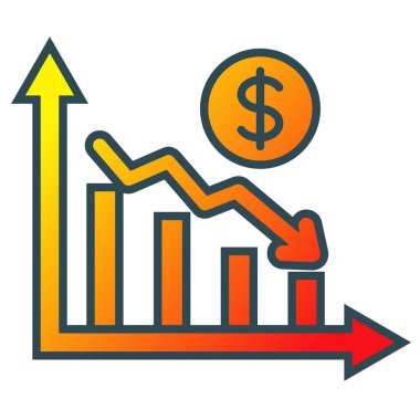Kayıp Çizelgesi vektör simgesi. Yazdırma, mobil ve web uygulamaları için kullanılabilir.