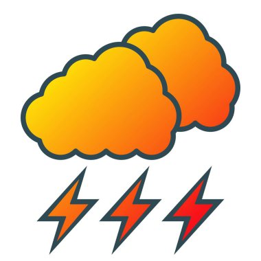 Şimşek vektör simgesi. Yazdırma, mobil ve web uygulamaları için kullanılabilir.