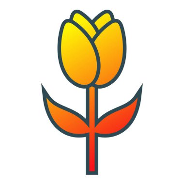 Lale vektör simgesi. Yazdırma, mobil ve web uygulamaları için kullanılabilir.