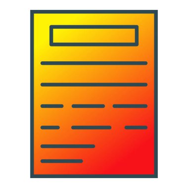 Belge vektör simgesi. Yazdırma, mobil ve web uygulamaları için kullanılabilir.