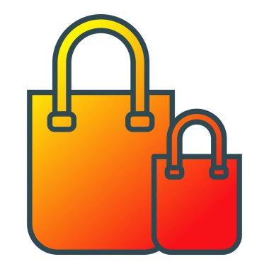 Alışveriş Torbası vektör simgesi. Yazdırma, mobil ve web uygulamaları için kullanılabilir.