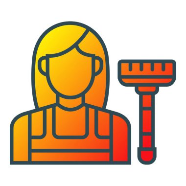 Hizmetçi vektör simgesi. Yazdırma, mobil ve web uygulamaları için kullanılabilir.