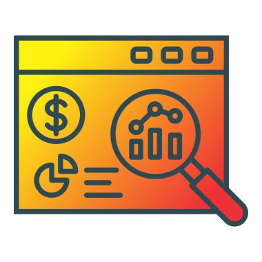 Araştırma vektör simgesi. Yazdırma, mobil ve web uygulamaları için kullanılabilir.