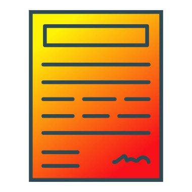 Kontrat vektör simgesi. Yazdırma, mobil ve web uygulamaları için kullanılabilir.