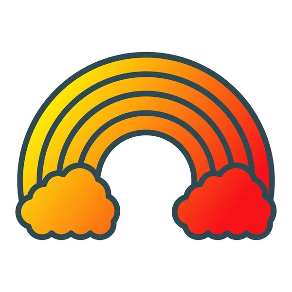 Gökkuşağı vektör simgesi. Yazdırma, mobil ve web uygulamaları için kullanılabilir.