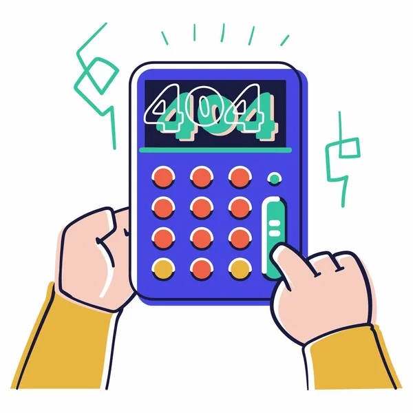 Vektor Barev Kalkulačky Znamení Účetní Kalkulačky Izolovaný Symbol Obrysu Ilustrace — Stock fotografie