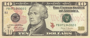 Dolar banknotu. Amerikan faturası.