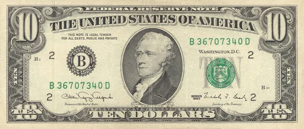 Доларова Купюра Білому Тлі — стокове фото