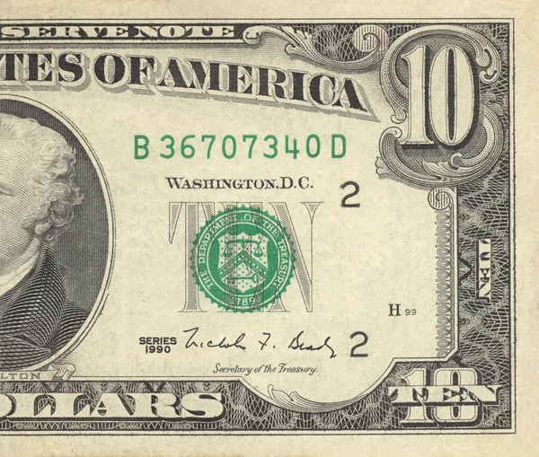 Ένα Δολάριο Νομοσχέδιο Από Κοντά — Φωτογραφία Αρχείου