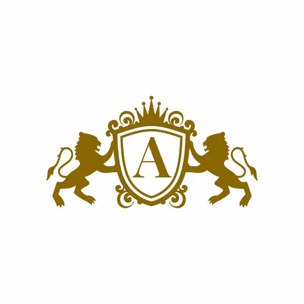 luxury royal crown letter v logo design