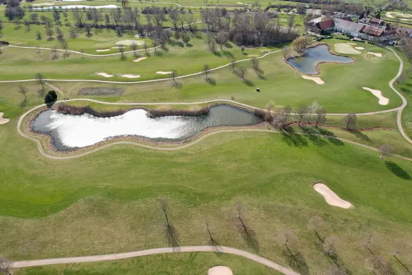 Golf sahası, hava manzarası.