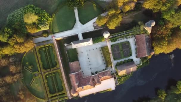 Drones Video Chateau Losse Dolinie Vezere Departament Dordogne Perigord Francja — Wideo stockowe