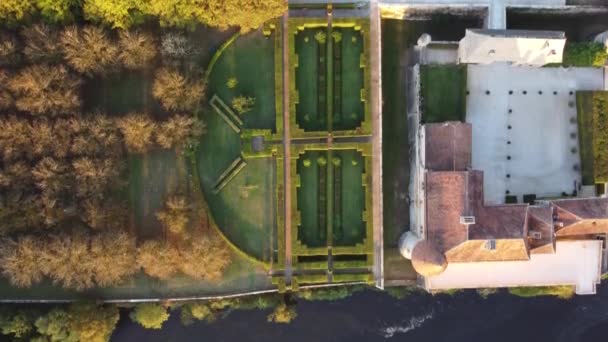 Βίντεο Drones Chateau Losse Στην Κοιλάδα Vezere Διαμέρισμα Dordogne Perigord — Αρχείο Βίντεο
