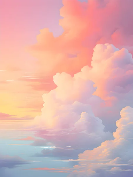 Blissful Pastels Sky Pastel Wallpaper — Stock Photo, Image