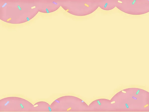 Papel Colorido Con Fondo Rosa Amarillo Con Confeti — Foto de Stock