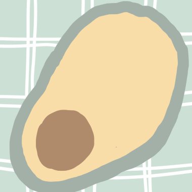 avokado simgesi vektör çizimi